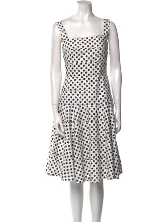 Dolce & Gabbana Polka Dot Print Knee-Length Dress