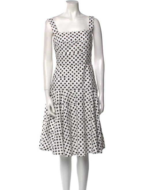 Dolce & Gabbana Polka Dot Print Knee-Length Dress