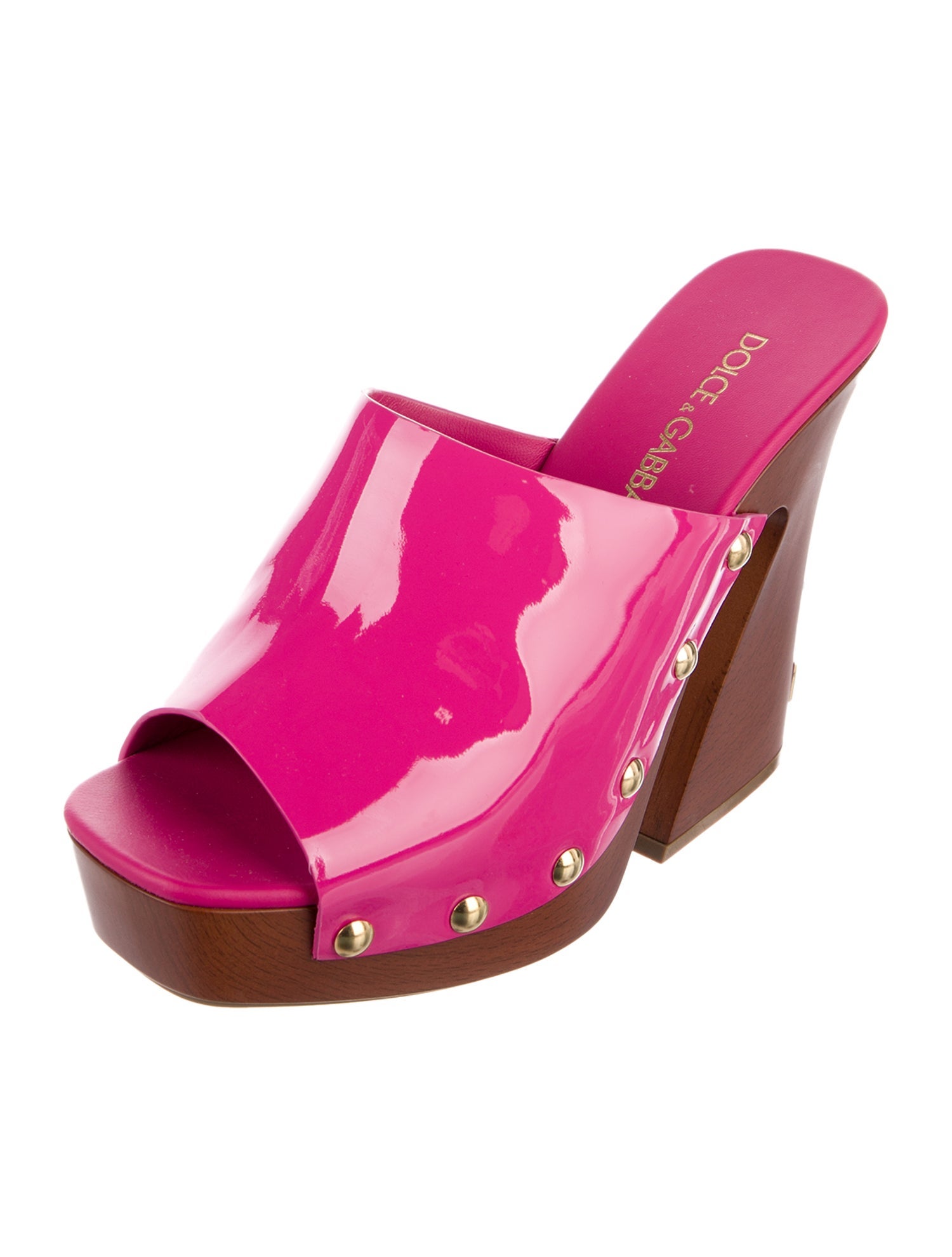 Dolce & Gabbana Patent Leather Slides