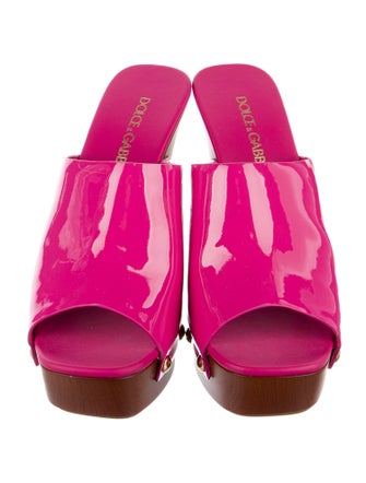 Dolce & Gabbana Patent Leather Slides