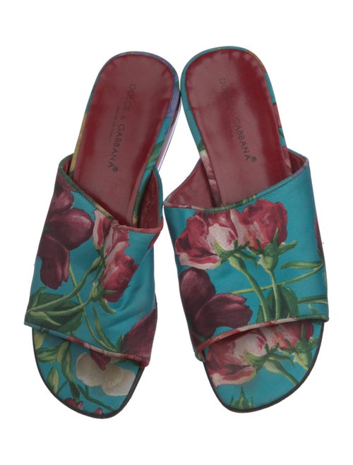Dolce & Gabbana Nylon Floral Print Slides