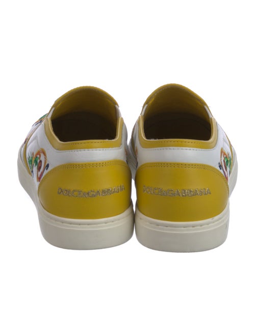 Dolce & Gabbana Leather Printed Sneakers