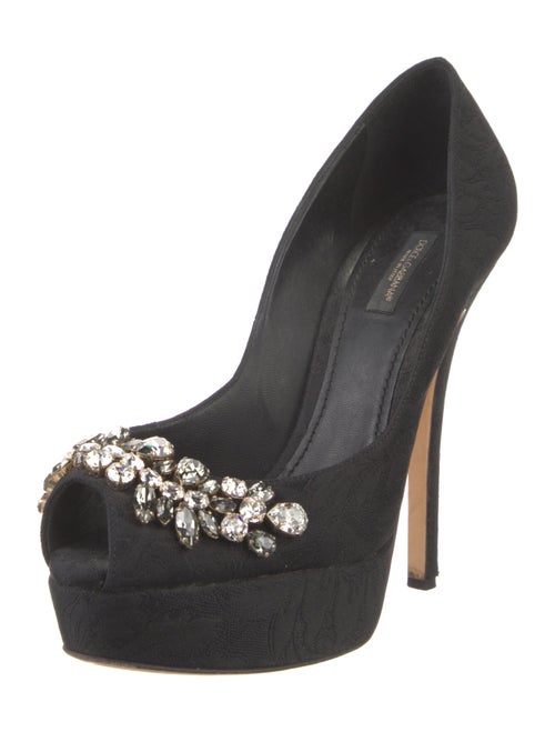 Dolce & Gabbana Nylon Crystal Embellishments Pumps