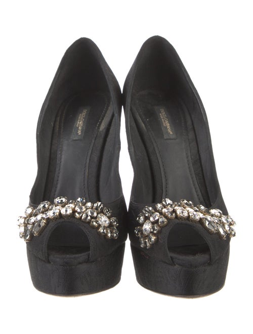 Dolce & Gabbana Nylon Crystal Embellishments Pumps