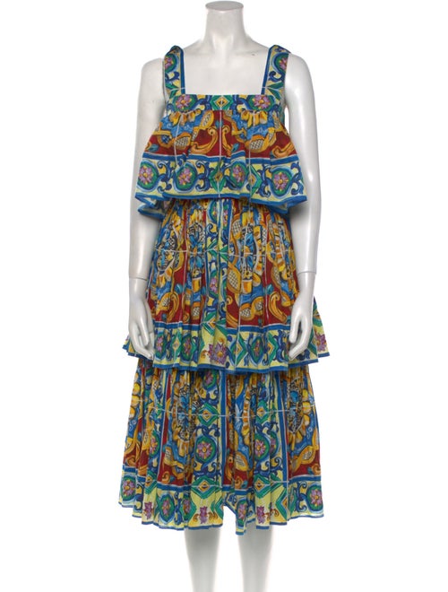 Dolce & Gabbana Printed Midi Length Dress