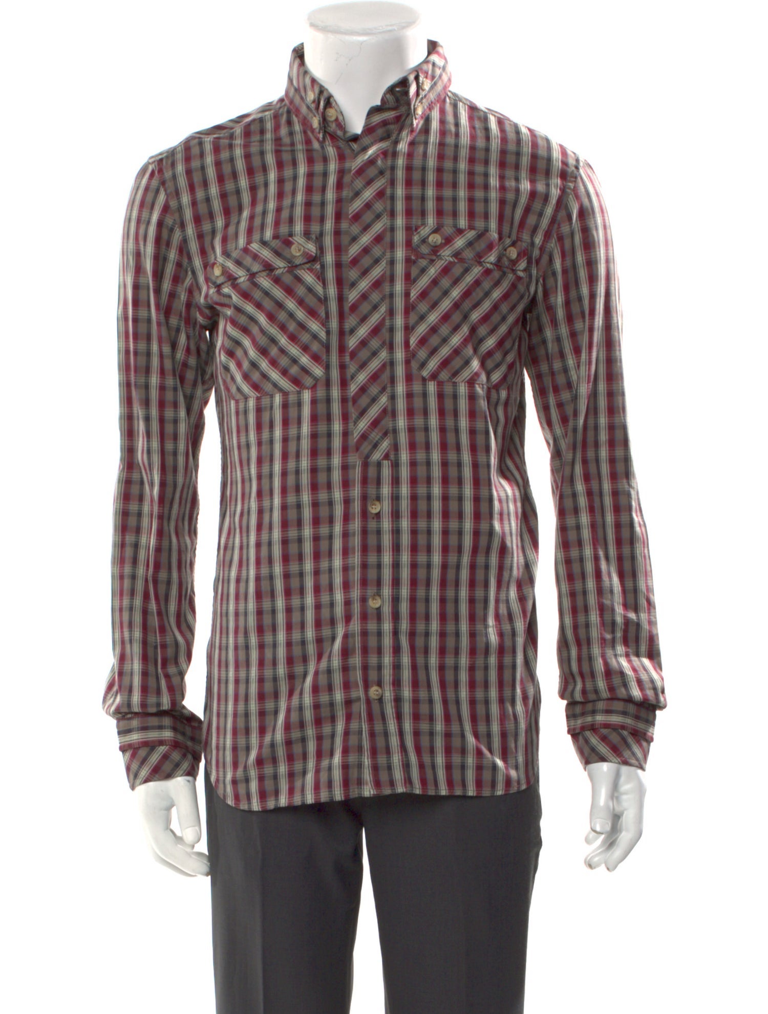 Dolce & Gabbana Plaid Print Long Sleeve Shirt