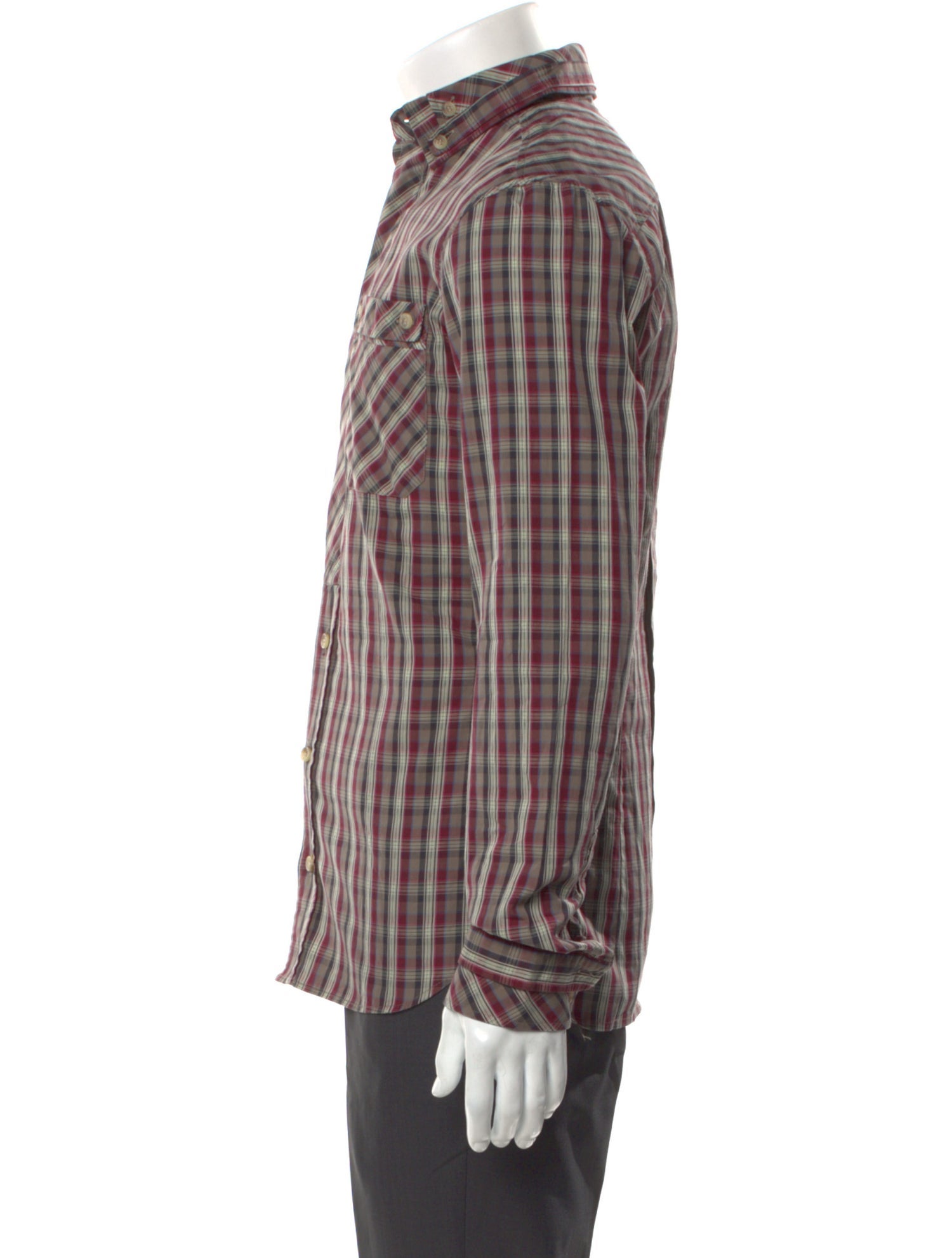 Dolce & Gabbana Plaid Print Long Sleeve Shirt