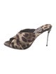 Dolce & Gabbana Satin Animal Print Slides