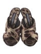 Dolce & Gabbana Satin Animal Print Slides