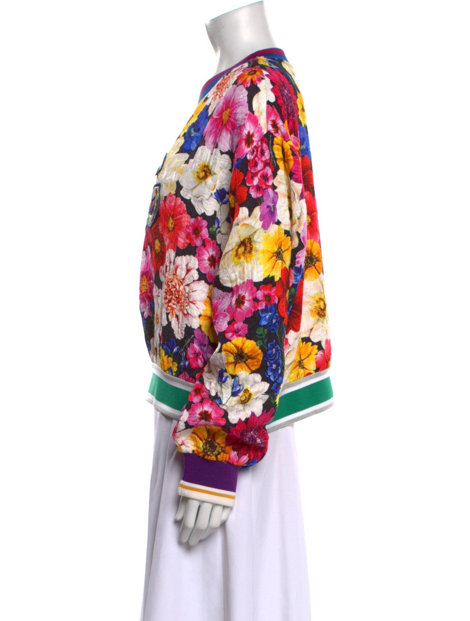 Dolce & Gabbana Floral Print Crew Neck Sweatshirt