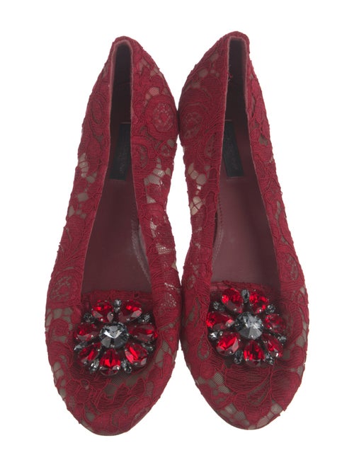 Dolce & Gabbana Lace Lace Pattern Ballet Flats