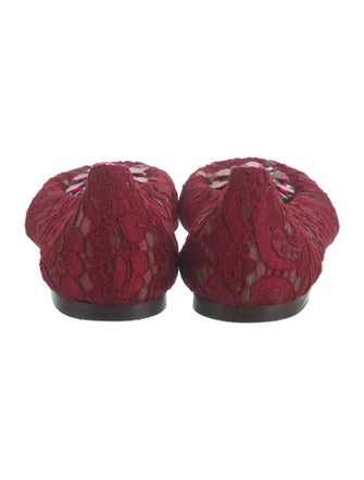 Dolce & Gabbana Lace Lace Pattern Ballet Flats