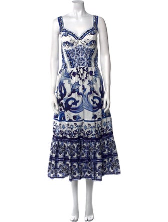 Dolce & Gabbana Printed Long Dress