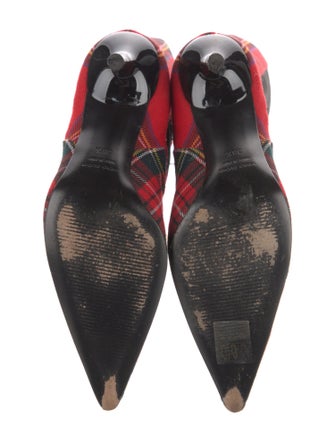 Dolce & Gabbana Plaid Print Sock Boots