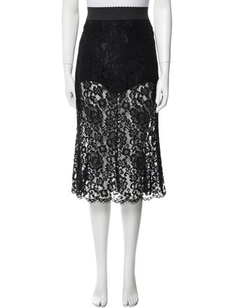 Dolce & Gabbana Lace Pattern Embroidered Accent Skirt Set