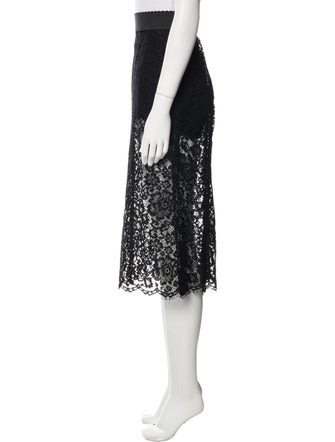 Dolce & Gabbana Lace Pattern Embroidered Accent Skirt Set
