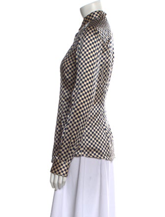 Dolce & Gabbana Silk Printed Button-Up Top