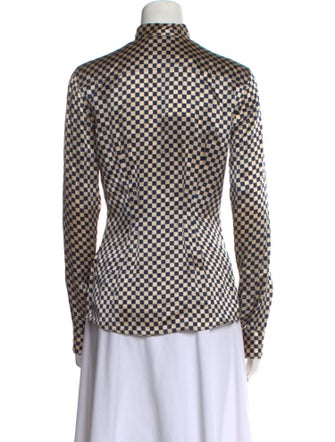 Dolce & Gabbana Silk Printed Button-Up Top