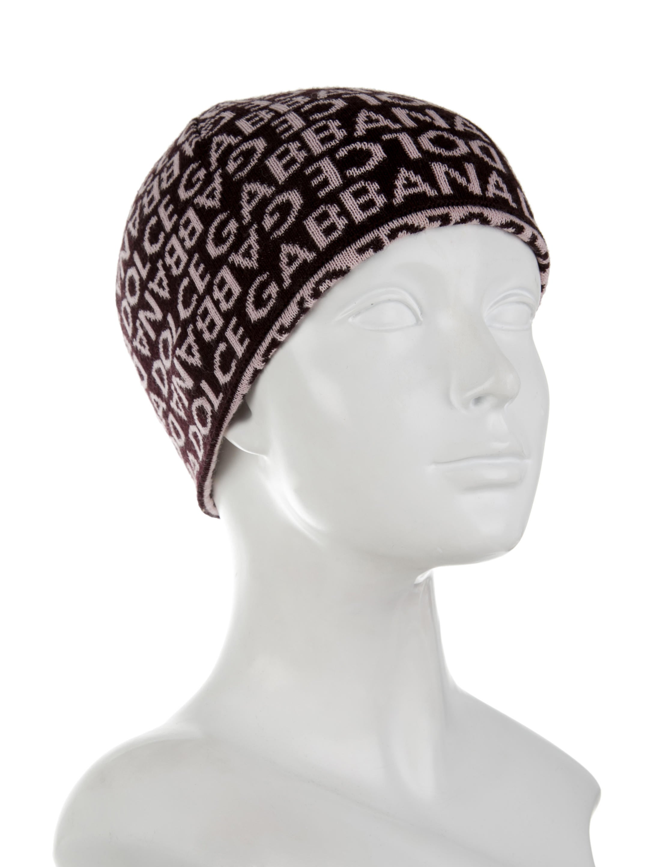 Dolce & Gabbana Monogram Ribbed Beanie - Brown Hats, Accessories