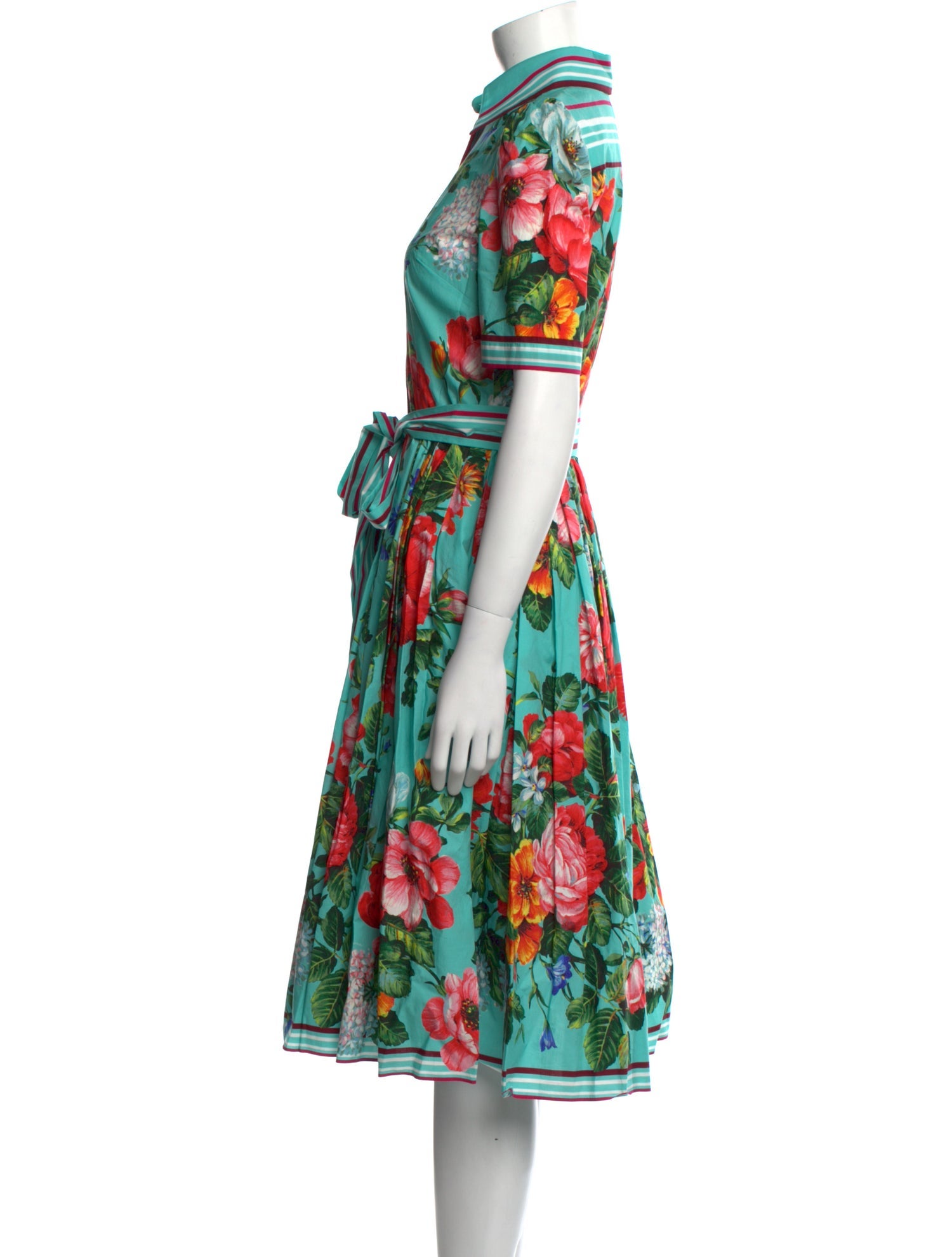 Dolce & Gabbana Floral Print Midi Length Dress w/ Tags