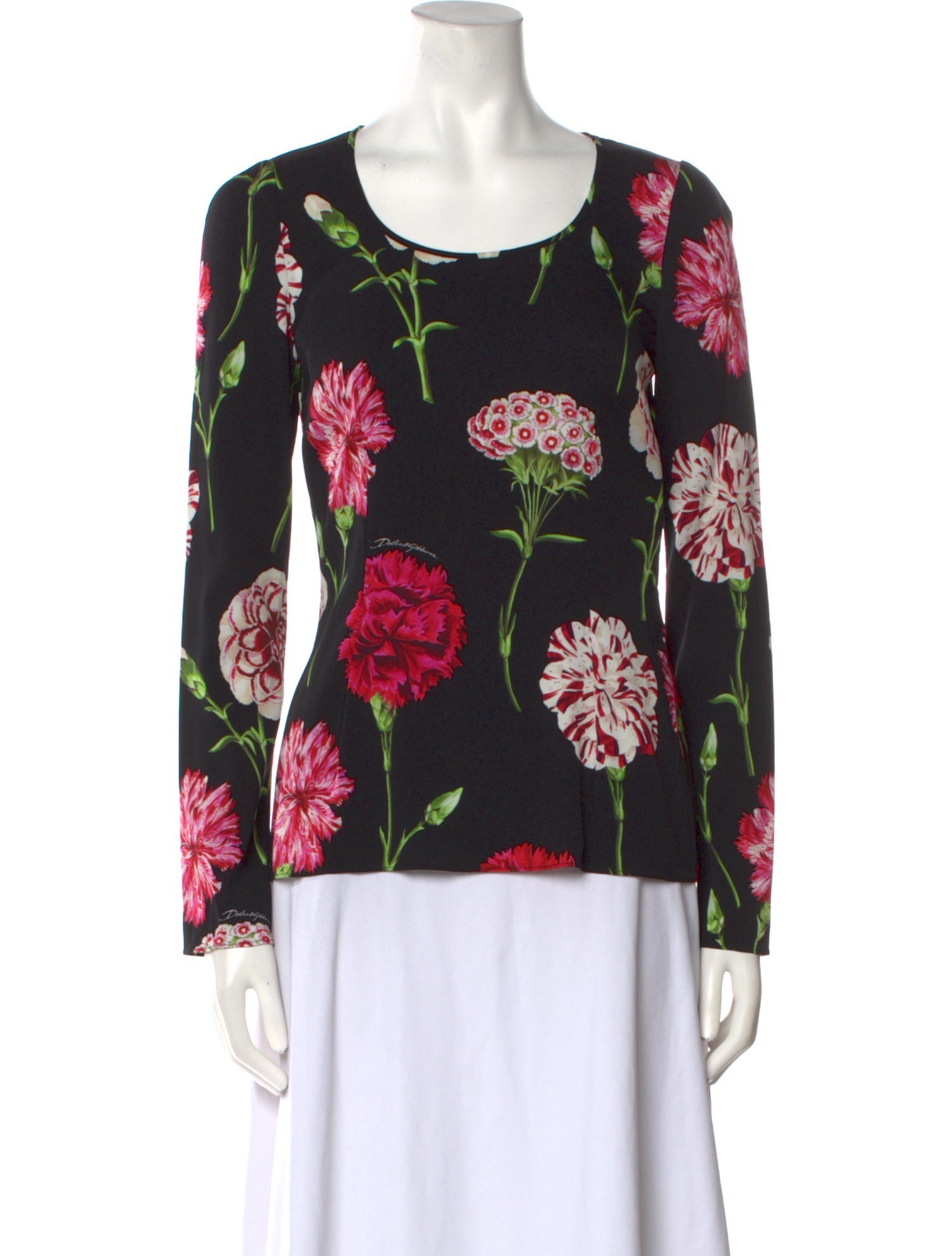 Dolce & Gabbana Silk Floral Print Top