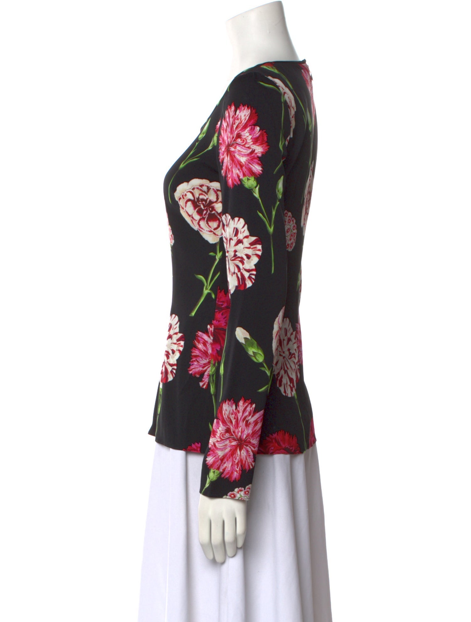 Dolce & Gabbana Silk Floral Print Top