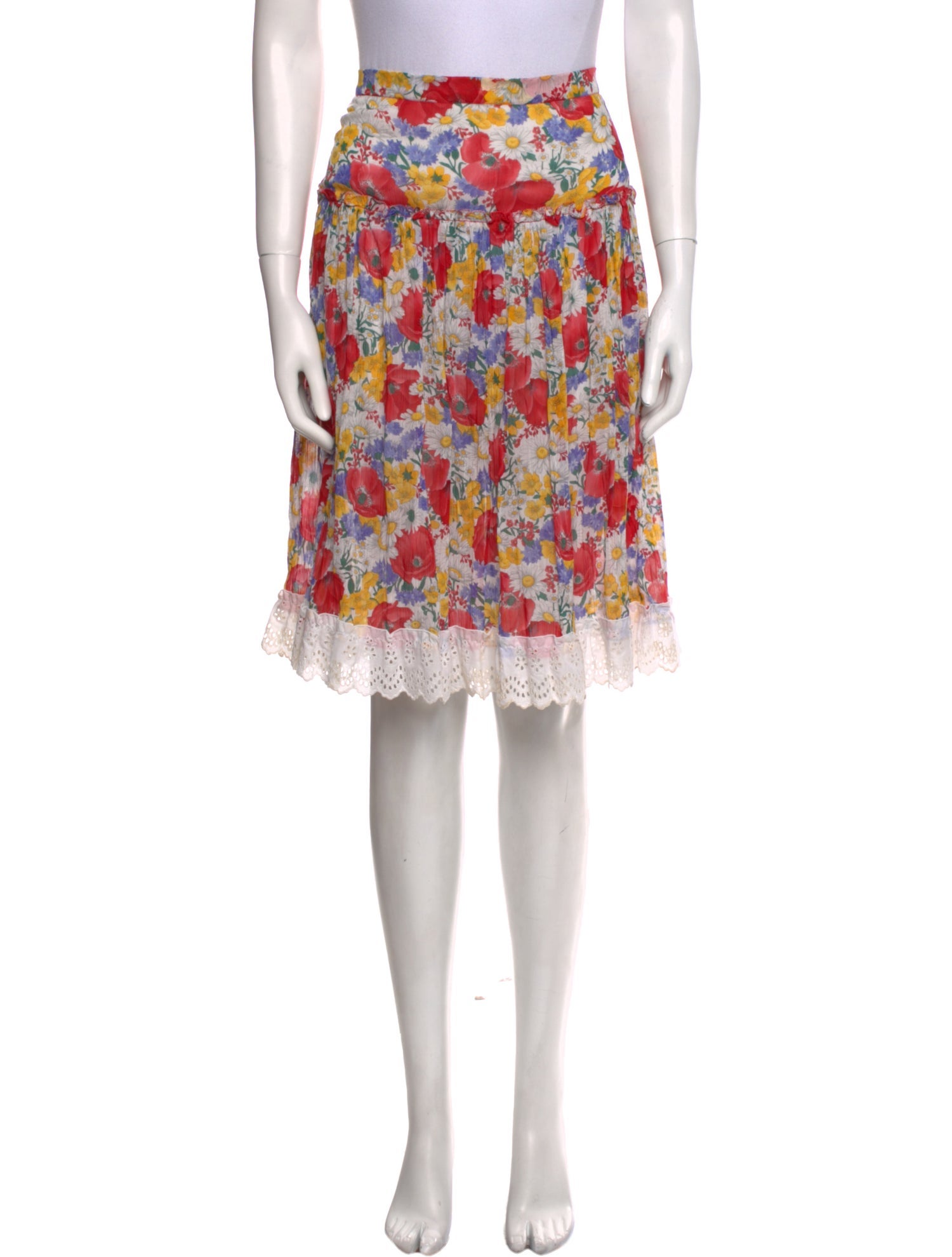 Dolce & Gabbana Silk Knee-Length Skirt