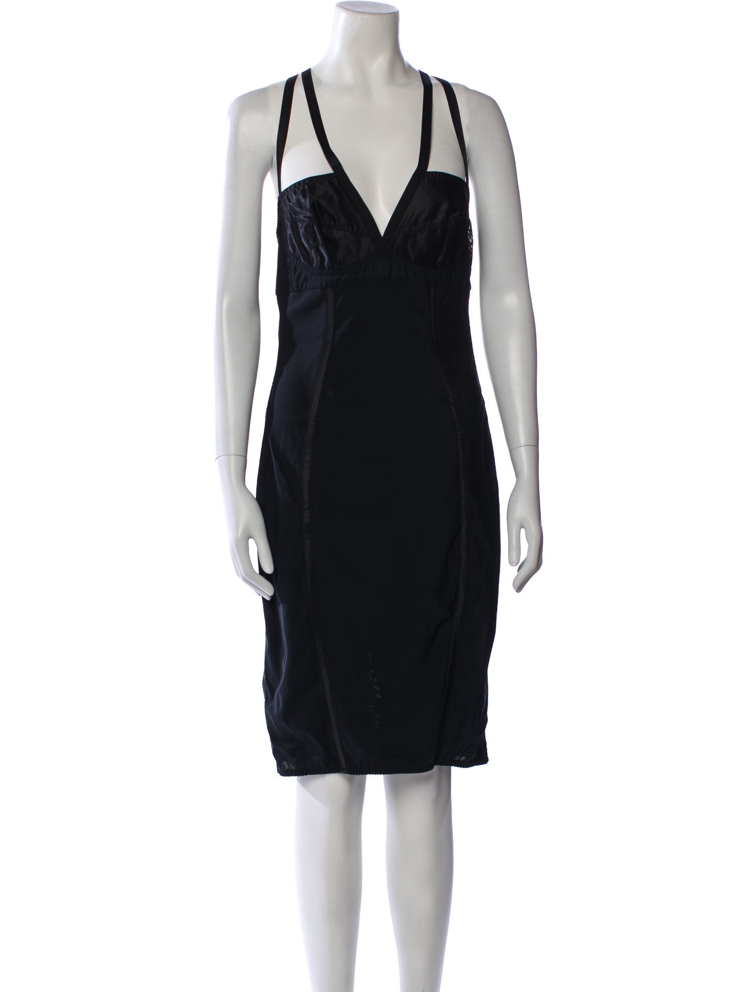 Dolce & Gabbana V-Neck Midi Length Dress