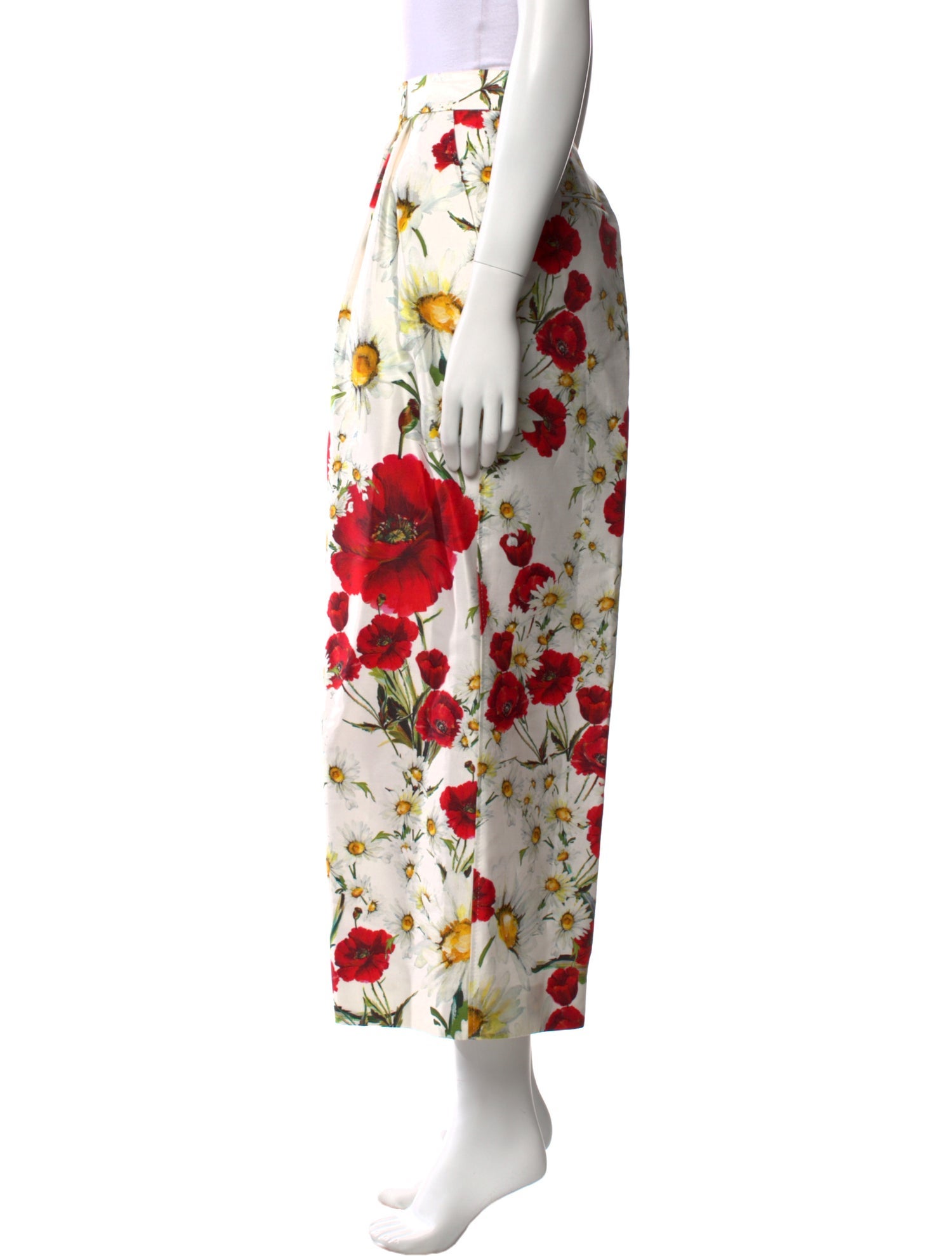 Dolce & Gabbana Floral Print Wide Leg Pants w/ Tags