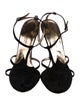 Dolce & Gabbana Satin Crystal Embellishments T-Strap Sandals