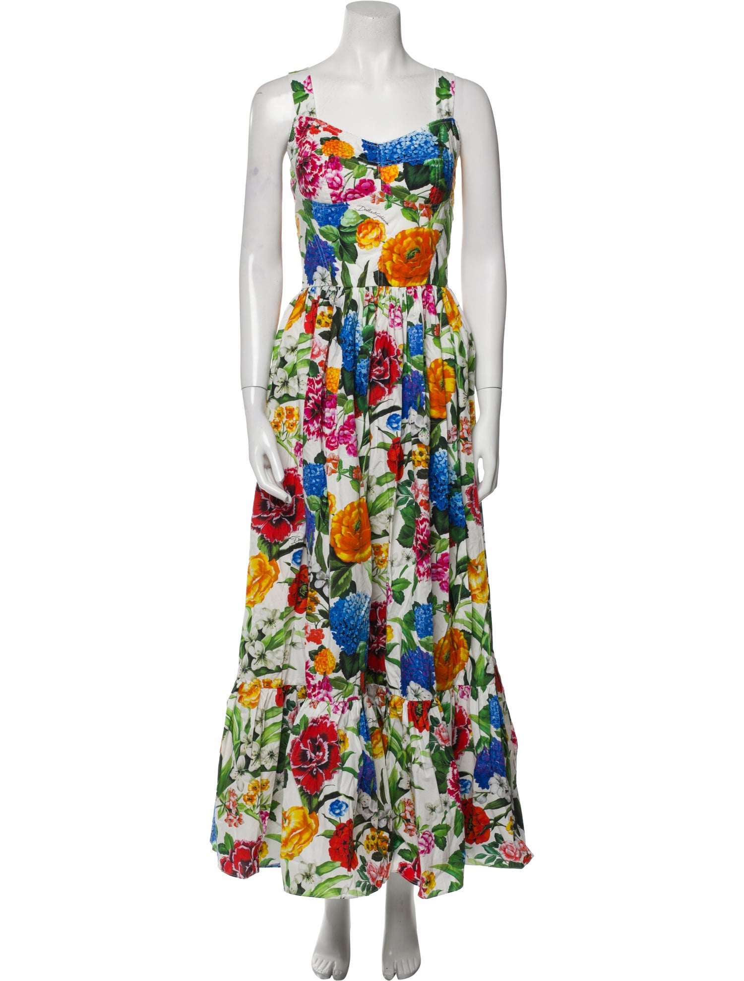 Dolce & Gabbana Floral Print Long Dress w/ Tags