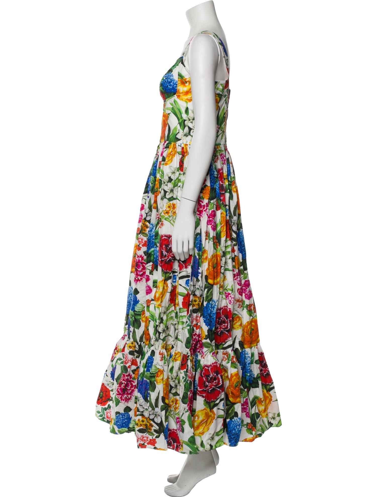 Dolce & Gabbana Floral Print Long Dress w/ Tags