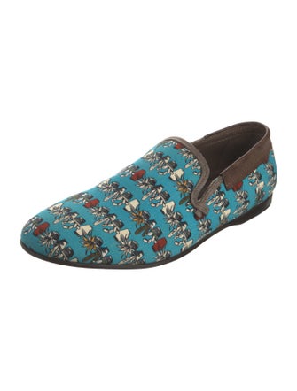 Dolce & Gabbana Canvas Printed Loafers