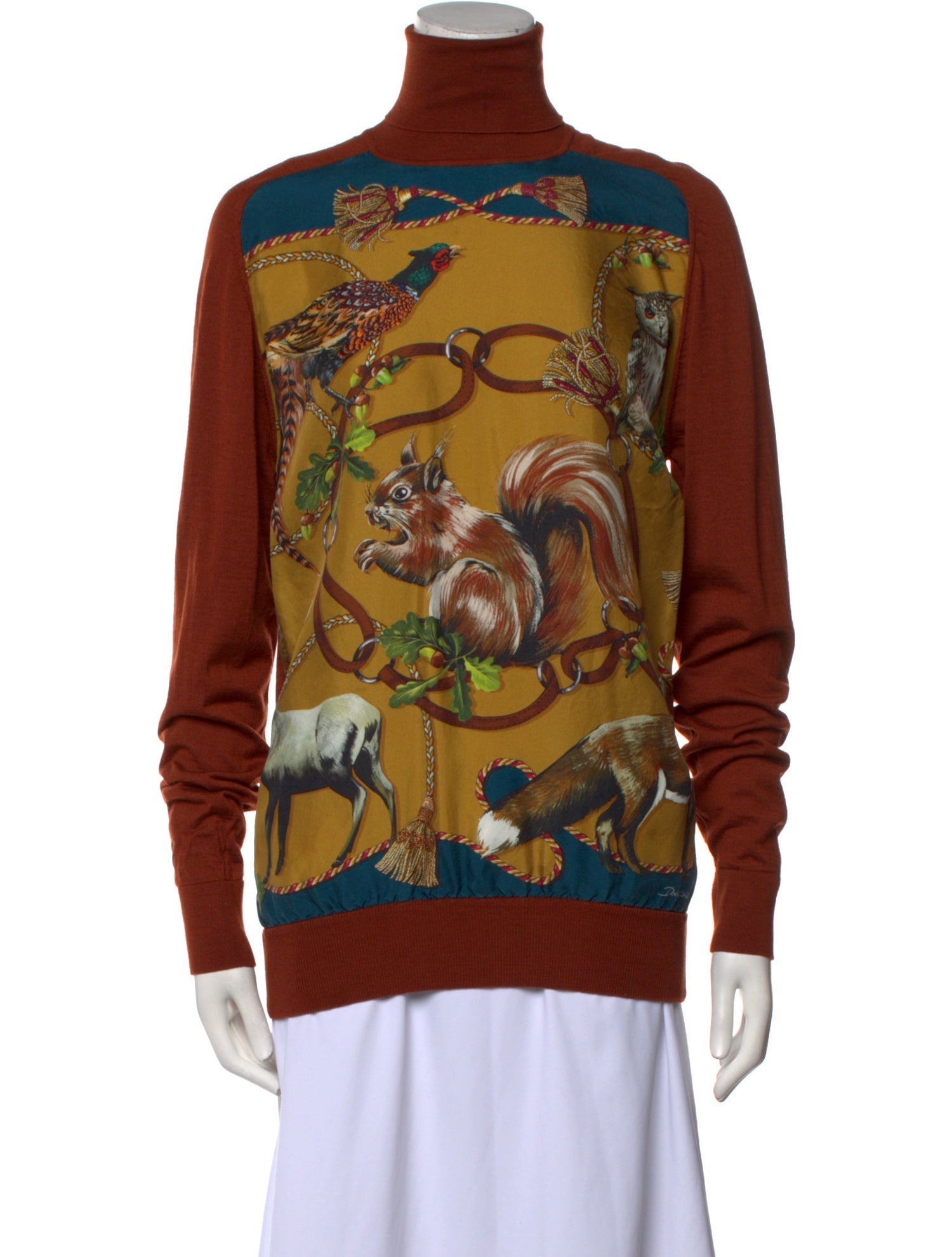 Dolce & Gabbana Cashmere Printed Sweater