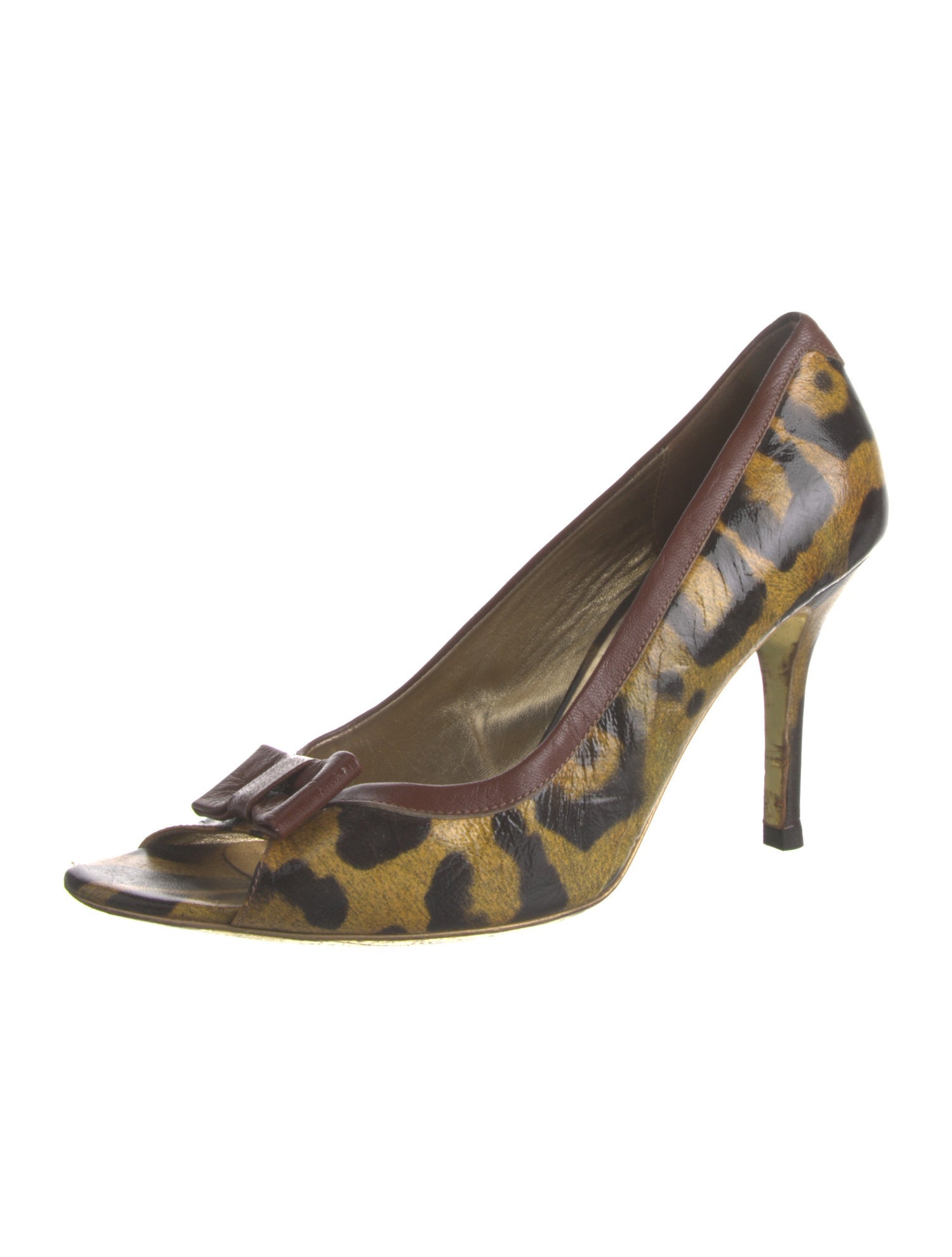 Dolce & Gabbana Patent Leather Animal Print Pumps