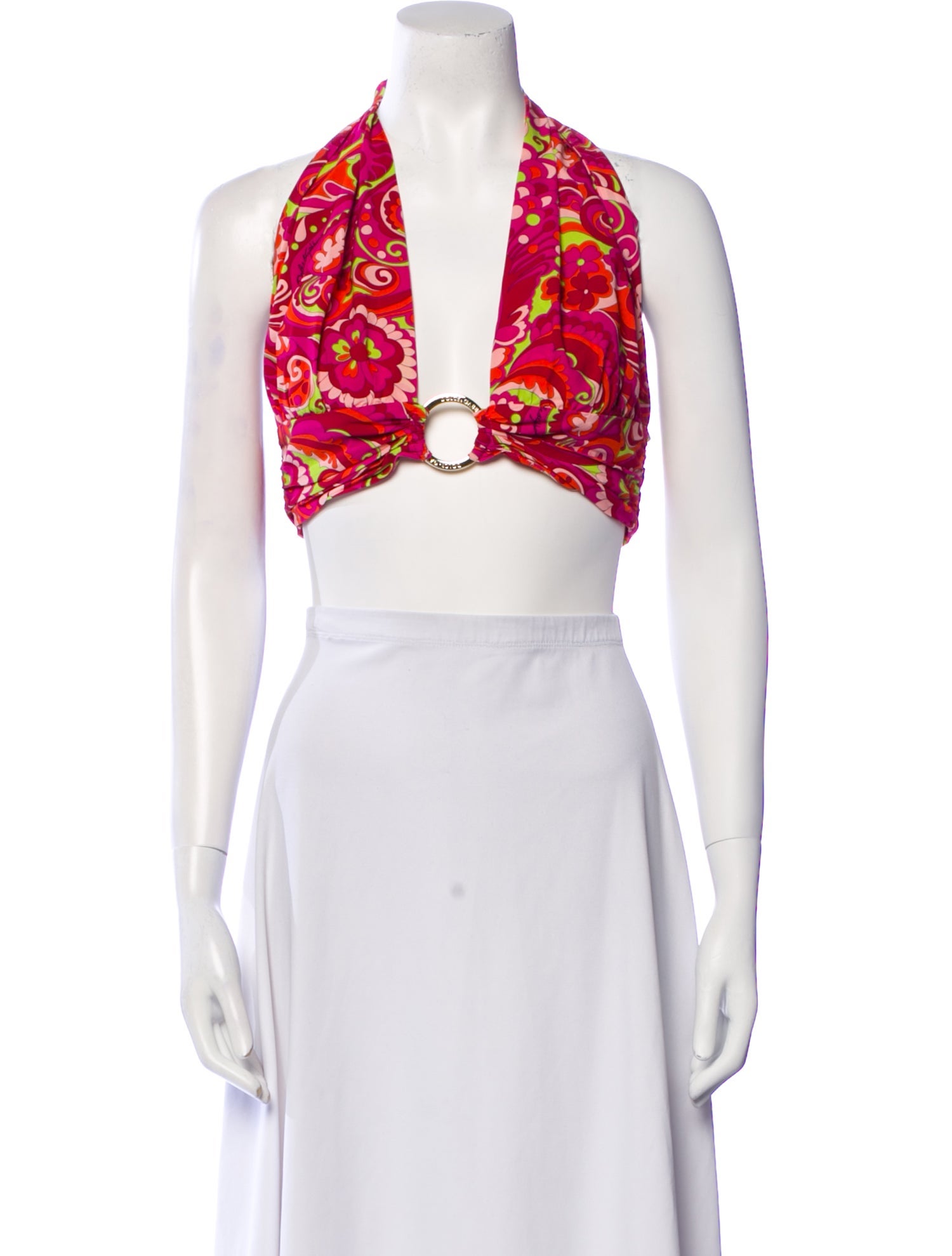 Dolce & Gabbana Silk Printed Crop Top
