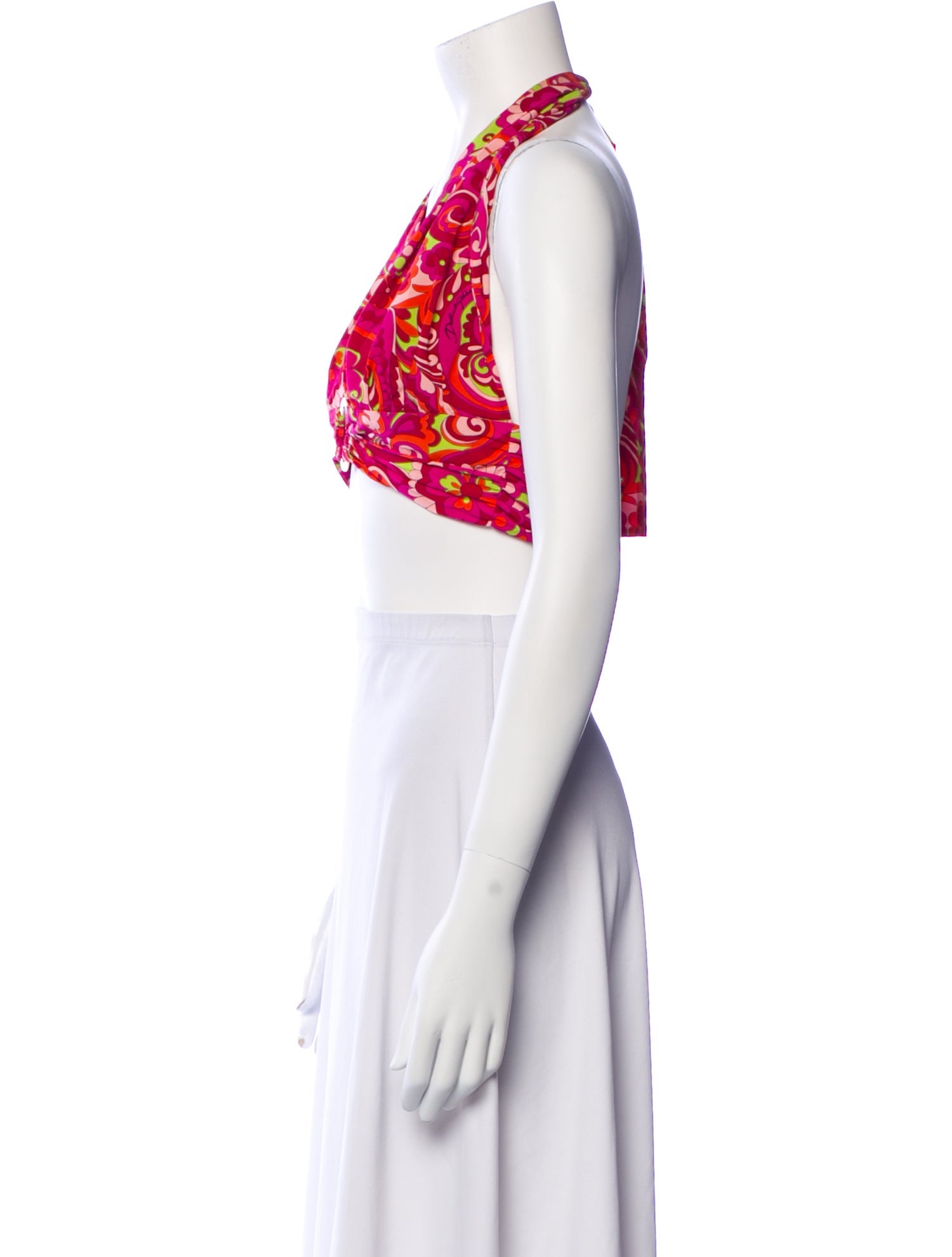 Dolce & Gabbana Silk Printed Crop Top