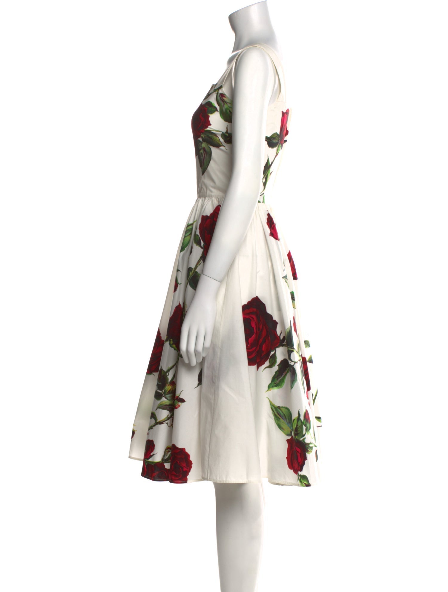 Dolce & Gabbana Floral Print Midi Length Dress