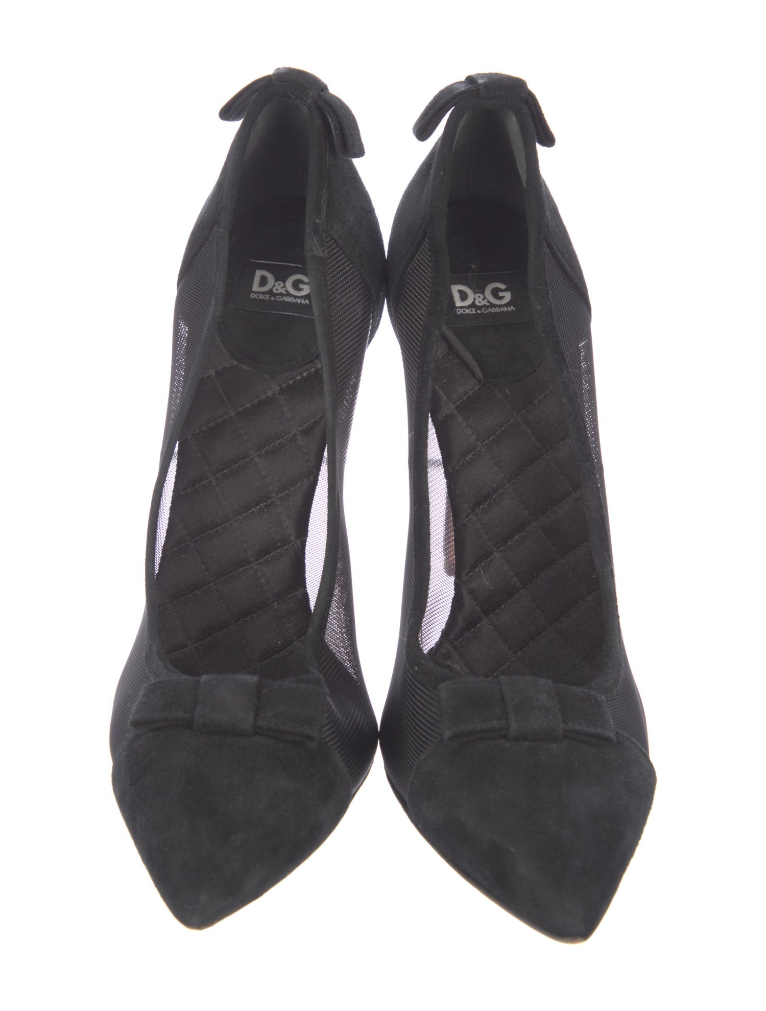Dolce & Gabbana Canvas Mesh Accents Pumps