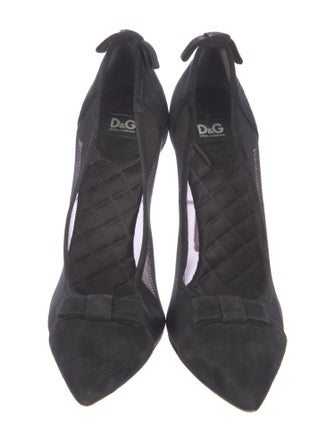 Dolce & Gabbana Canvas Mesh Accents Pumps
