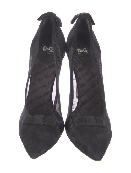 Dolce & Gabbana Canvas Mesh Accents Pumps