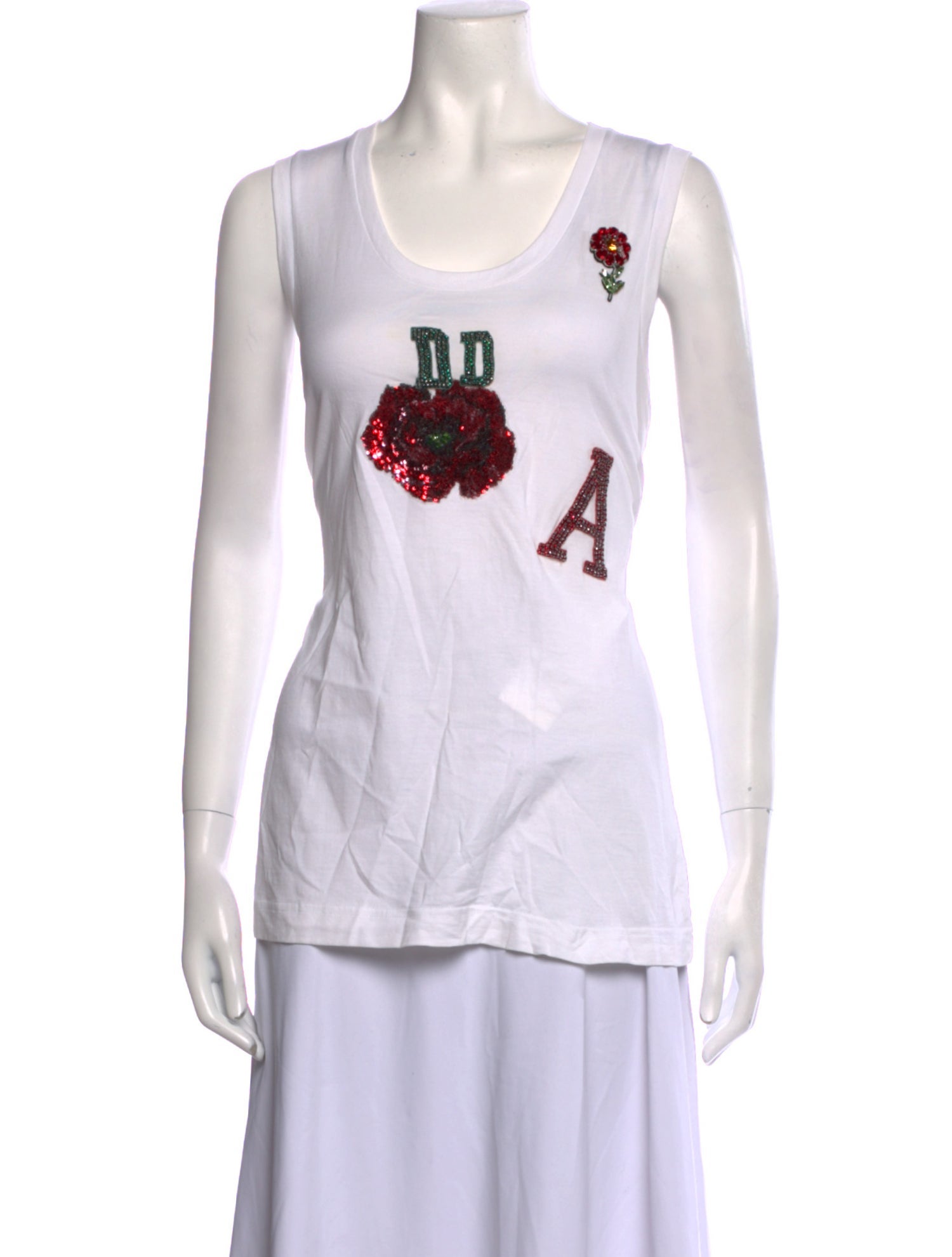 Dolce & Gabbana Graphic Print Scoop Neck Top