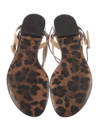 Dolce & Gabbana Leather T-Strap Sandals