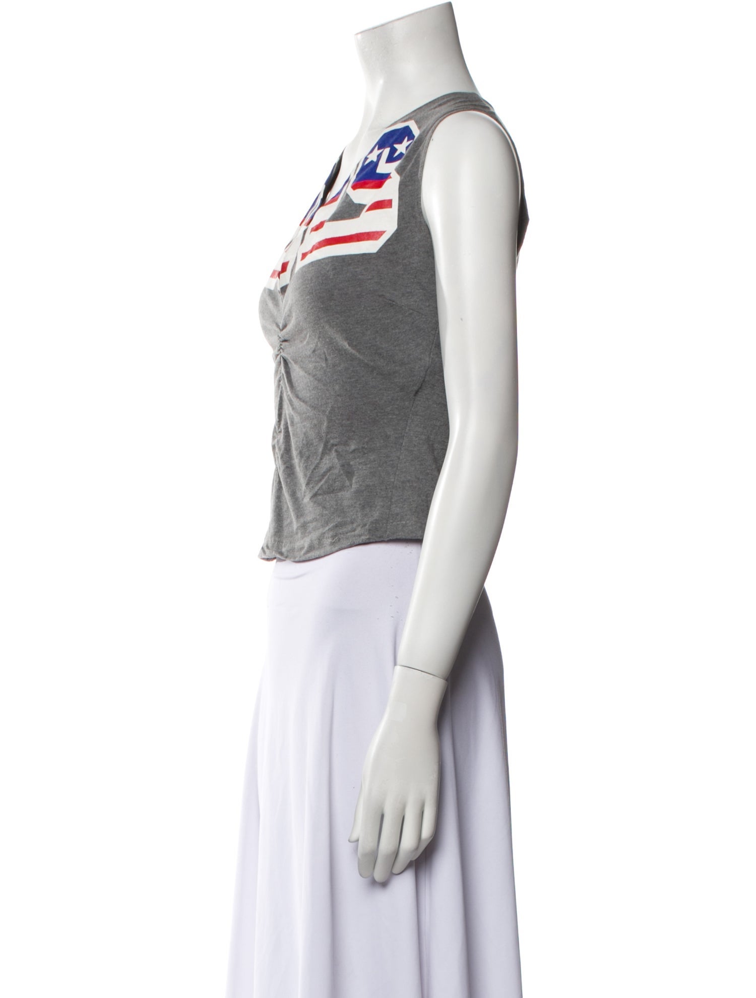 Dolce & Gabbana V-Neck Sleeveless Crop Top