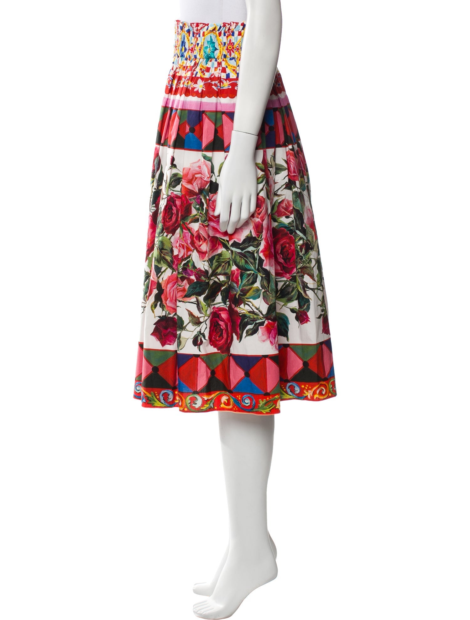 Dolce & Gabbana Floral Print Knee-Length Skirt