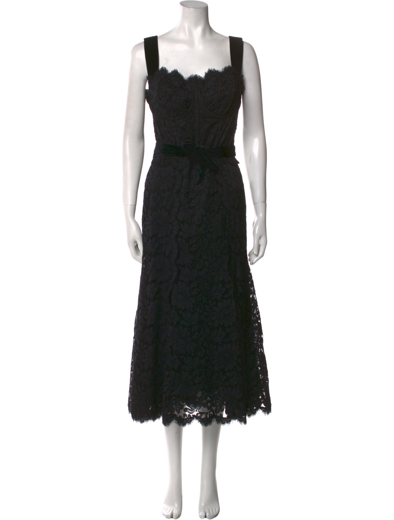Dolce & Gabbana Lace Pattern Long Dress