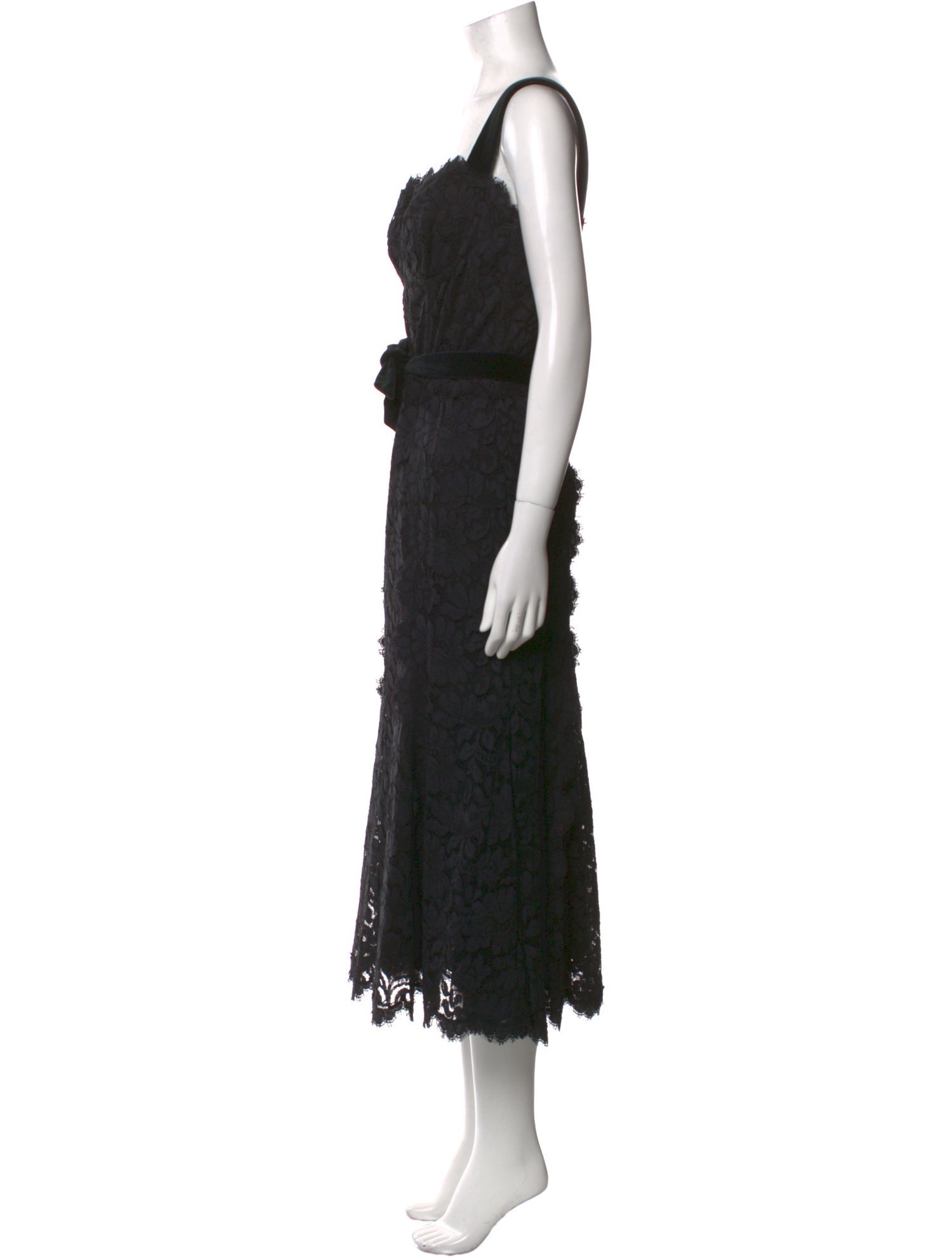 Dolce & Gabbana Lace Pattern Long Dress