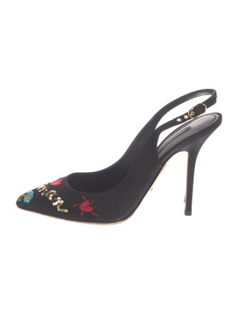 Dolce & Gabbana Sequin Embellishments Slingback Pumps