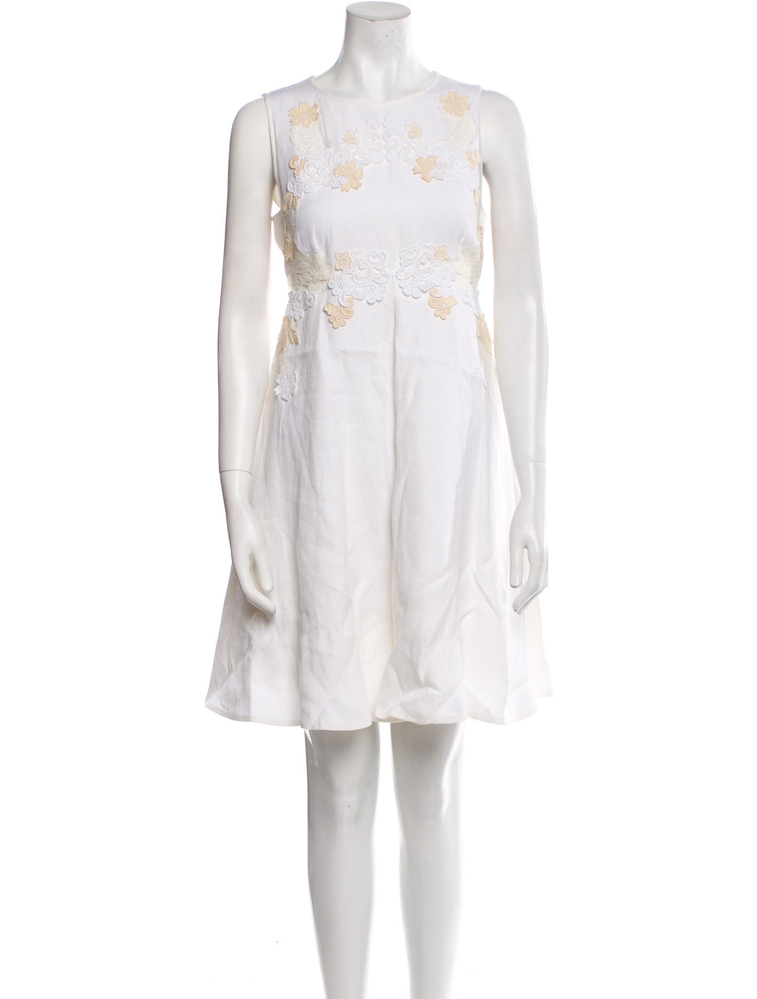 Dolce & Gabbana Linen Knee-Length Dress