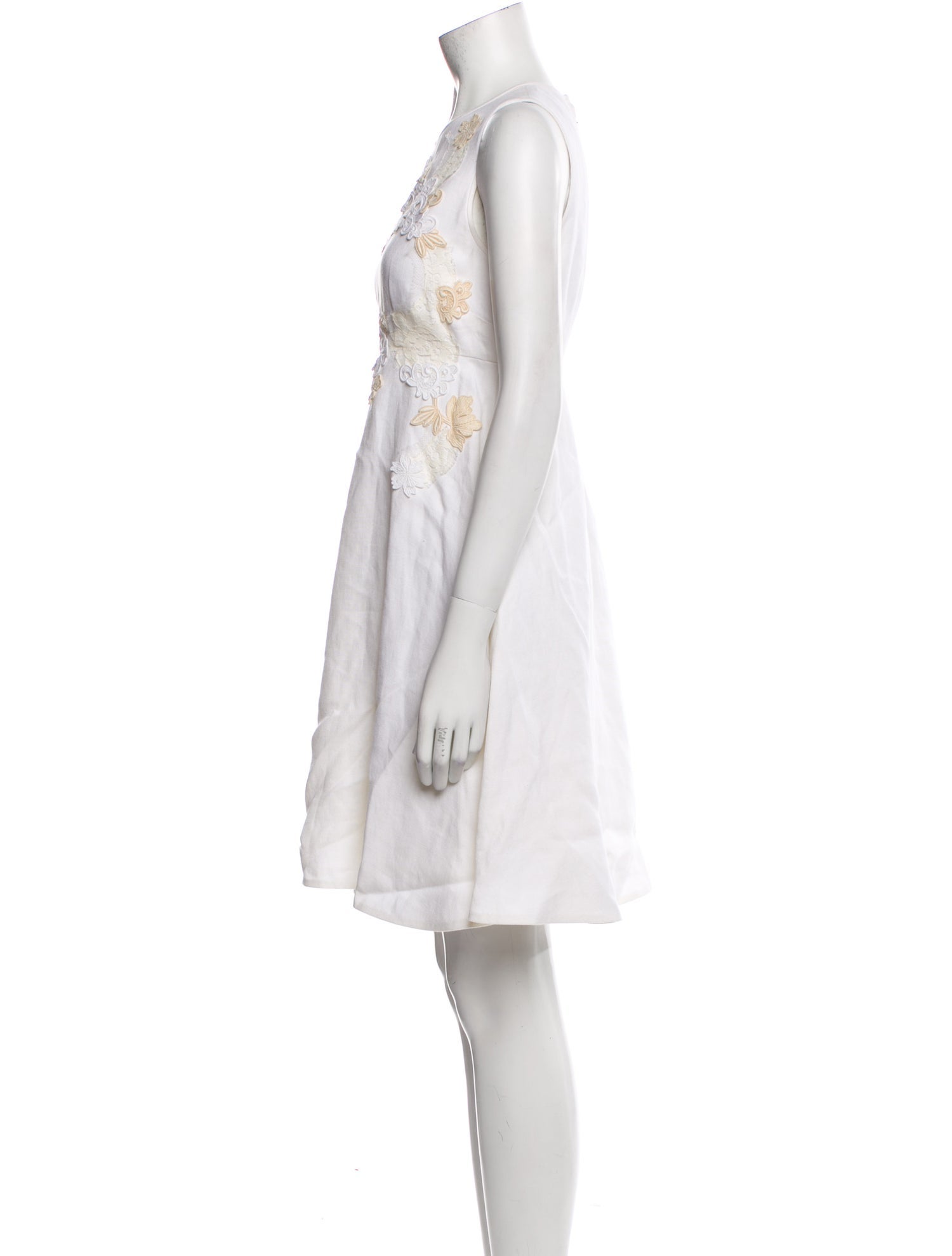 Dolce & Gabbana Linen Knee-Length Dress